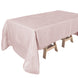 Linen Rectangular Tablecloth, Slubby Textured Wrinkle Resistant Tablecloth - Blush | Rose Gold