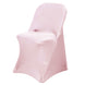 Blush Rose Gold Spandex Stretch Fitted Folding Slip On Chair Cover - 160 GSM