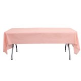 5 Pack Blush Rectangle Plastic Table Covers, 54inchx108inch PVC Disposable Tablecloths