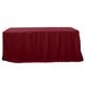 8FT Burgundy Fitted Polyester Rectangular Table Cover