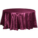 120" Burgundy Pintuck Round Tablecloth