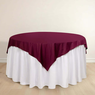 <strong>Burgundy Premium Scuba Square Table Overlay </strong>