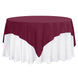 70inch Burgundy 200 GSM Seamless Premium Polyester Square Table Overlay