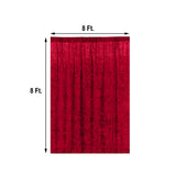 8ft Burgundy Premium Velvet Backdrop Stand Curtain Panel, Privacy Drape
