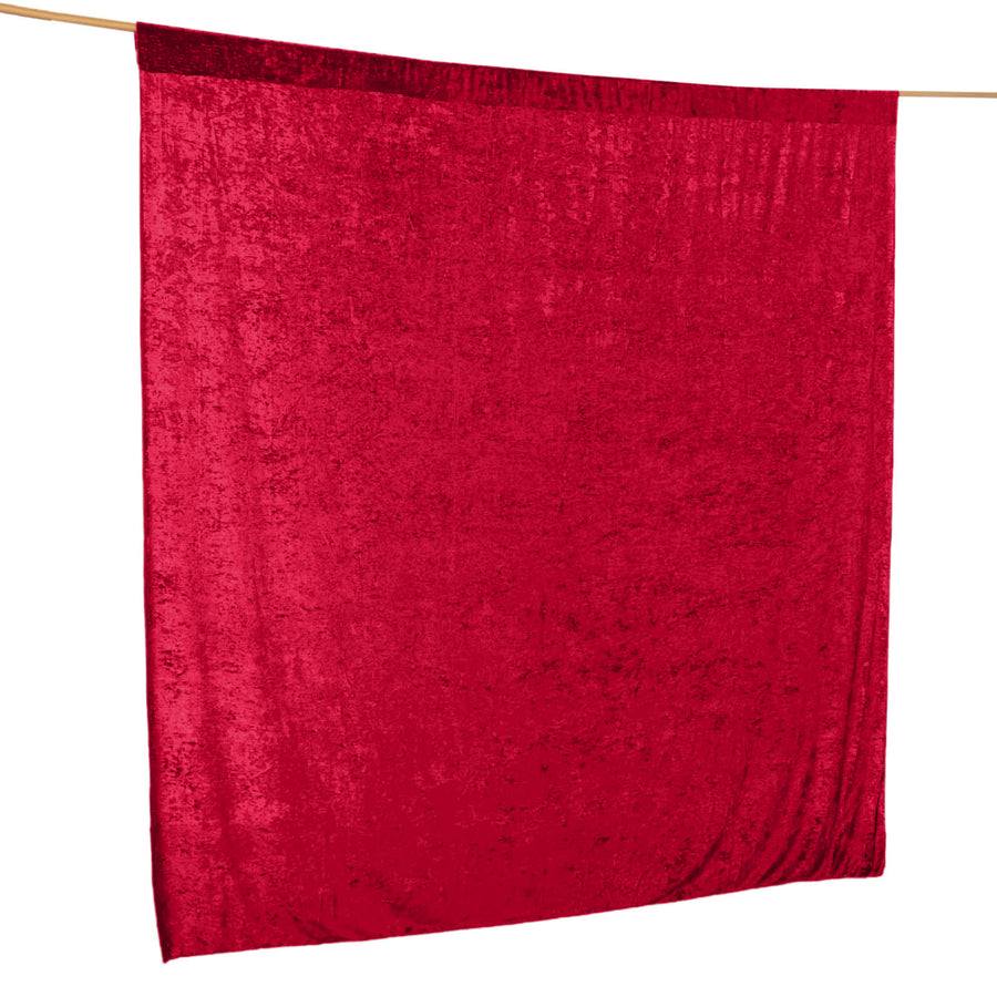 8ft Burgundy Premium Velvet Backdrop Stand Curtain Panel, Privacy Drape