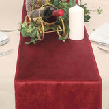 12" x 108" | Burgundy | Premium Velvet Table Runner