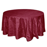 120inch Burgundy Accordion Crinkle Taffeta Round Tablecloth