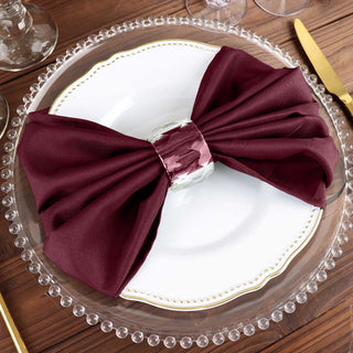 Create an Elegant Tablescape with Burgundy Seamless Cloth Dinner Napkins
