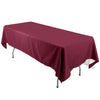 60x126Inch Burgundy Seamless Polyester Rectangular Tablecloth