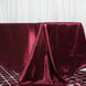90"x156" Burgundy Satin Rectangular Tablecloth