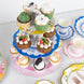 2 Pack | 14inch 3-Tier Floral Cardboard Cupcake Stand With Scalloped Edges