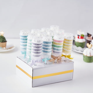 12 Pack Clear Plastic Push-Up Cake Pop and Stand Set
