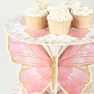 <span style="background-color:transparent;color:#111111;">Versatile White Pink Butterfly Cupcake Stands for Any Occasion</span>