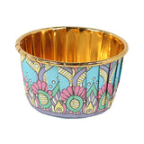 50 Pack Assorted Boho Paper Foil Baking Cake Cups, 3oz Vintage Expandable Dessert Muffin#whtbkgd