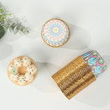 50 Pack Assorted Boho Paper Foil Baking Cake Cups, 3oz Vintage Expandable Dessert Muffin Cupcake