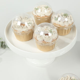 Clear Plastic Dome Lids for Cupcake Liners – Secure and Stylish Protection