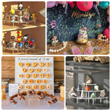 Set of 3 Acrylic Half-Moon Display Riser Stands – 3-Tier Clear Dessert Pedestal for Cakes, Collectibles & Figurines - 7",13",18"