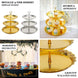15inch White 3-Tier Plastic Cupcake Stand Tower With Lace Cut Gold Rim