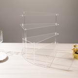 4-Tier Clear Spiral Stairway Acrylic Cupcake Stand, Cake Dessert Display Stand