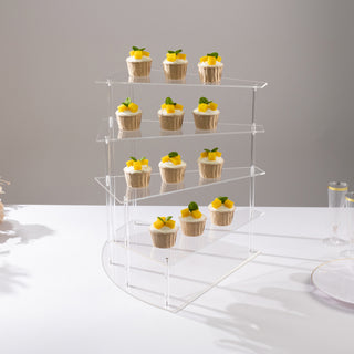 <span style="background-color:transparent;color:#000000;">Refined 4-Tier Clear Spiral Acrylic Cake Stand</span>