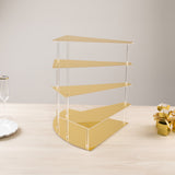 4-Tier Gold Spiral Stairway Acrylic Cupcake Stand with Mirror Finish