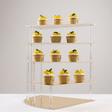 4-Tier Gold Spiral Stairway Acrylic Cupcake Stand with Mirror Finish