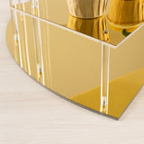 4-Tier Gold Spiral Stairway Acrylic Cupcake Stand with Mirror Finish