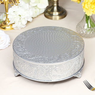 Add Glamour to Your Dessert Display with the Matte Metal Cake Pedestal