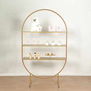 <strong>Sturdy Gold Metal Dessert Display Stand </strong>