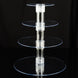 4-Tier Clear Round Acrylic Cupcake Tower Stand, Heavy Duty Cake Stand Dessert Display