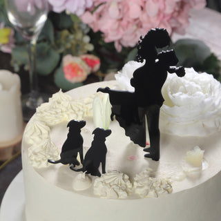 Silhouette Wedding Cake Decoration Set
