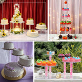 Elegant cake and cupcake displays at a festive event.