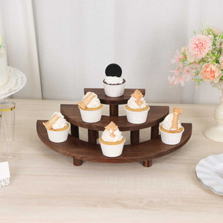 Semi Circle Pedestal Dessert Display Risers
