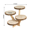 15inch Tall 4-Tier Natural Rustic Wood Slice Cake Stand
