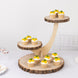 3-Tier Natural Rustic Branch Dessert Display Stand, Farmhouse Style Wood Slice Cake Cupcake Holder