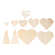 7-Tier Natural Wooden Chocolate Display Stand with Heart "Love" Topper, 16" DIY Dessert Table Tower Rack