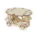 12inch Natural Wooden Carriage Cupcake Holder with Round Display Plate, Laser Cut Wedding#whtbkgd