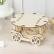 12inch Natural Wooden Carriage Cupcake Holder with Round Display Plate, Laser Cut Wedding Cake Stand