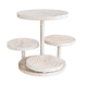 4-Tier Whitewash Wooden Cupcake Tower Dessert Stand, 14inch Tall Farmhouse Style Cake Stand#whtbkgd