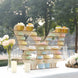 7-Tier Natural Butterfly Shaped Wooden Cupcake Stand, Double Sided Dessert Display Stand Shelf Rack