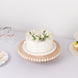 Natural Rustic Wooden Pedestal Cupcake Stand With Beaded Edge