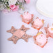 50 Pack Mini Metallic Rose Gold Butterfly Cupcake Wrappers, Square Truffle Cup Dessert Tray