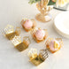 50 Pack Mini Metallic Gold Crown Cupcake Tray Wrappers, 4inch Truffle Cup Dessert Liners