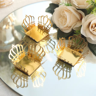 Create a Royal Dessert Experience with Mini Metallic Cupcake Trays