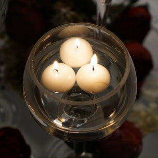 Classic White Mini Disc Unscented Floating Candles - Set of 12