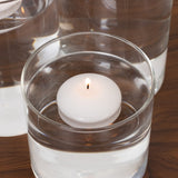 12 Pack 2inch White Floating Candles – Unscented Dripless Long-Lasting Disc Wax Candles
