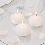 12 Pack 2inch White Floating Candles – Unscented Dripless Long-Lasting Disc Wax Candles