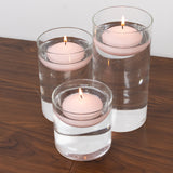 12 Pack 3inch Blush Floating Candles, Unscented Dripless Wax Discs for Centerpieces