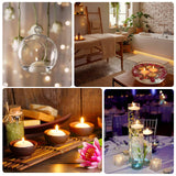 12 Pack 3inch Blush Floating Candles, Unscented Dripless Wax Discs for Centerpieces