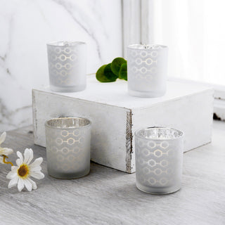 Add a Touch of Glamour with Frosted Mercury Glass Candle Holders